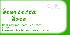henrietta moro business card